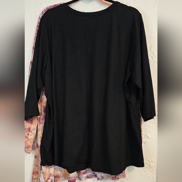 Susan Graver Set 2 Womens 3XL Long Sleeve Shirts - Picture 4 of 8